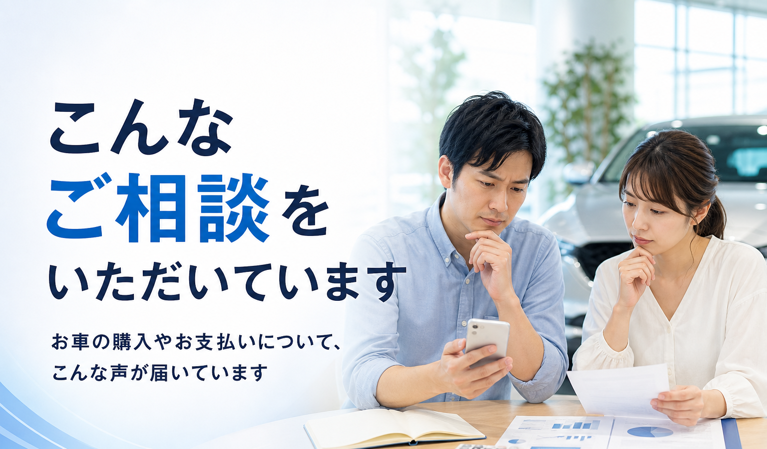 こんなご相談をいただいています／お車の購入やお支払いについて、こんな声が届いています